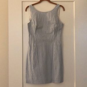 Southern Tide Searsucker Ruffle Back Dress
